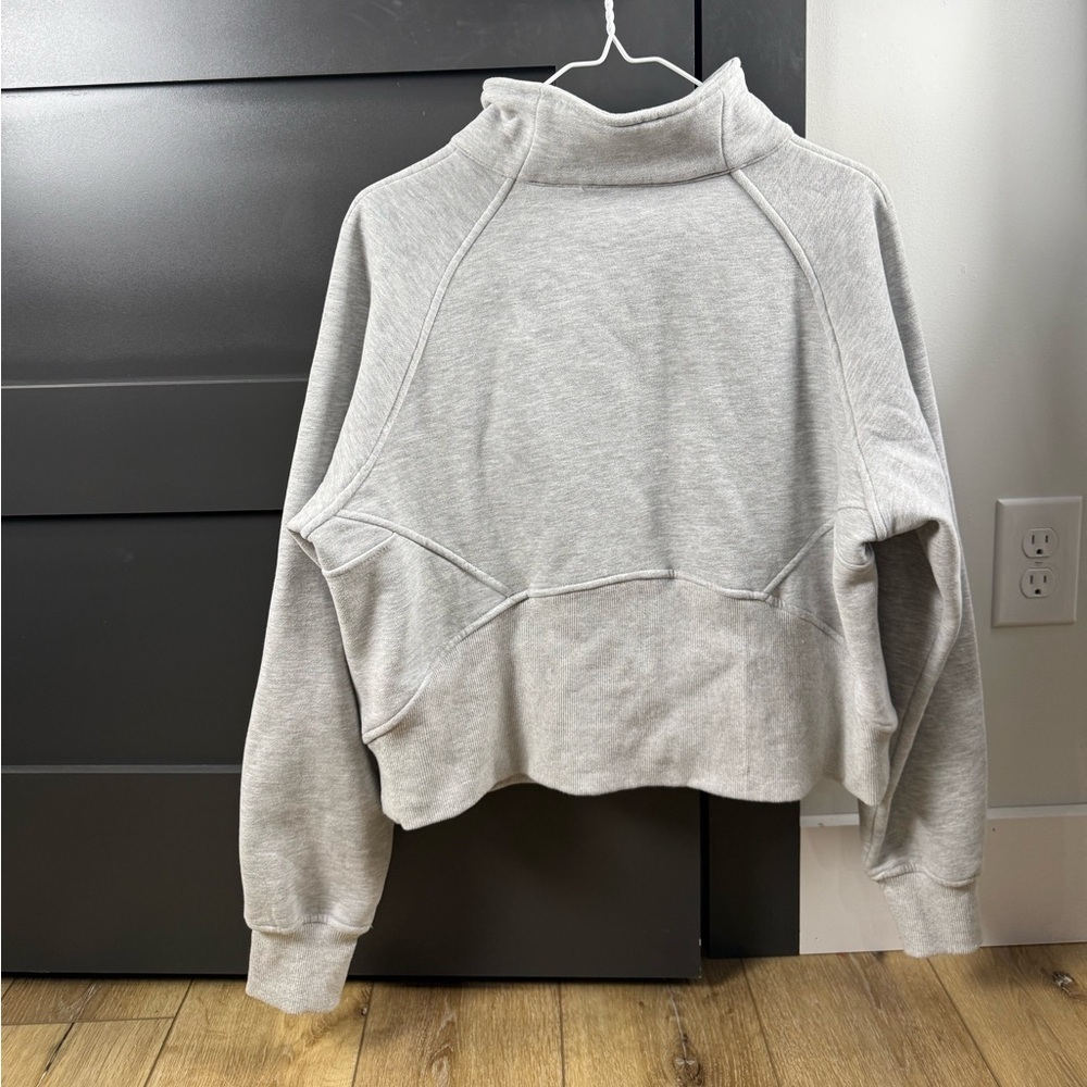 Womens Quarter Zipper Pullover Oversized Sweatshirts Cropped Fleece Small - Picture 4 of 11